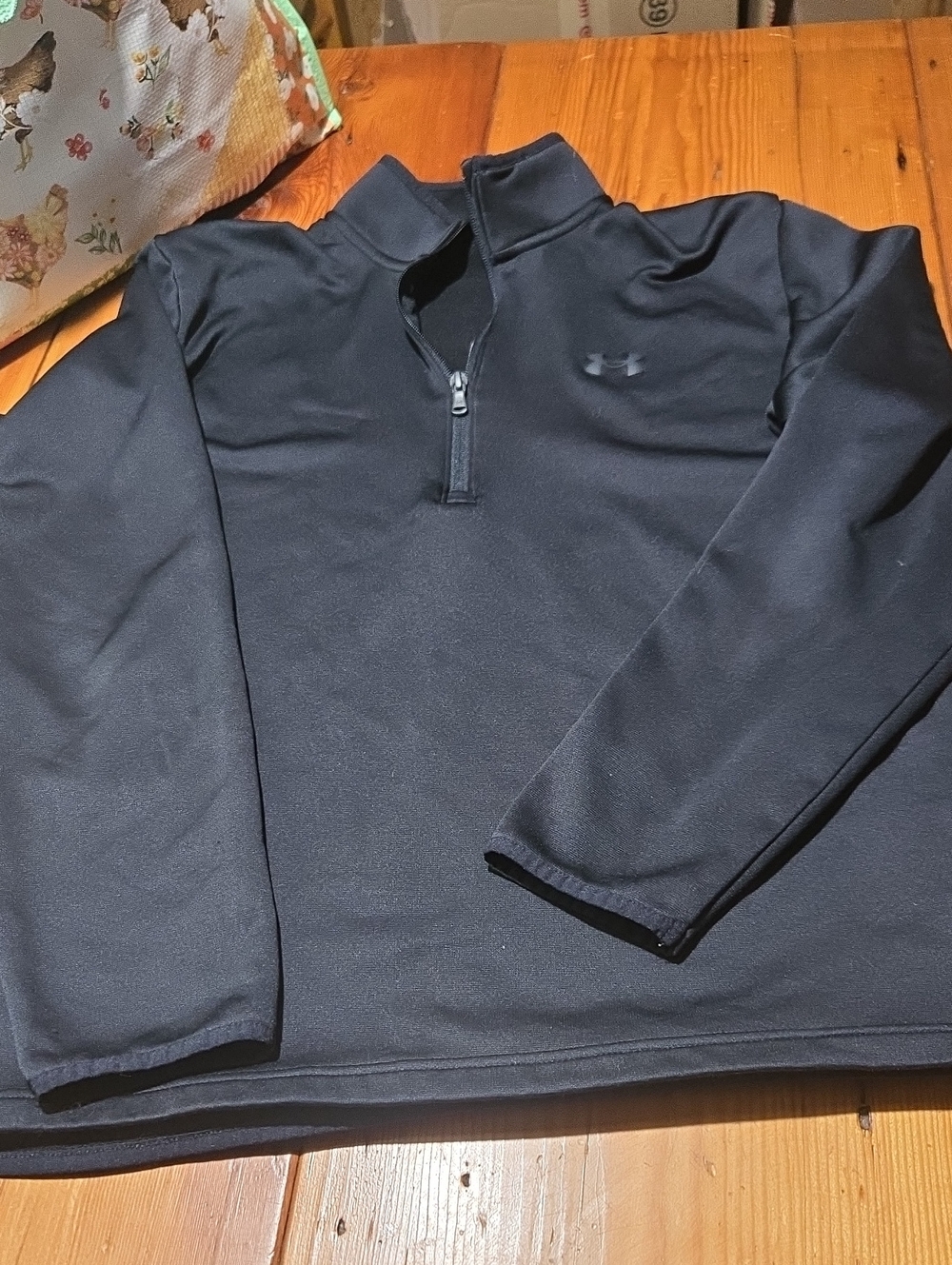 Under Armour Men’s Black Half-Zip Performance Fleece Pullover Sz L